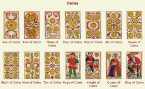 Tarot - Dvorní karty - mince